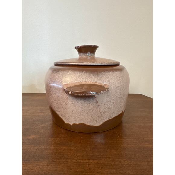 Vintage Frankoma 5W Plainsman Brown Covered Casserole Dish Bean Pot - Picture 10 of 10